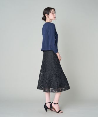 大きいサイズ》フラワーレース柄スカート《M Maglie le