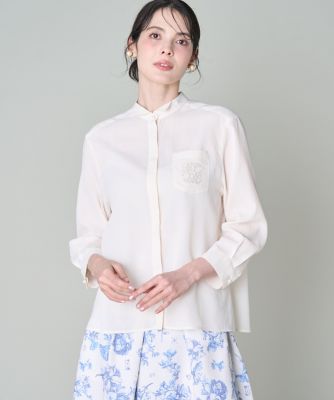 Yukiemon刺繍 シアーブラウス ロゴ刺繍シアーブラウス（5162181016） | Maglie le
