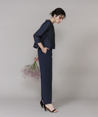 mame2018AW新作★ラメジャガード切り替えトップス新品 700047<br>ジャガードひし形<br>ラメ 幾何学 ジャガード 生地 布 布地
