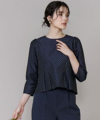 ラメドットジャカードブラウス（5162182004） | Maglie le