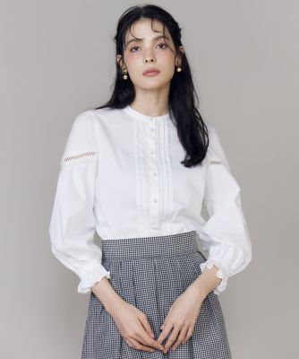 ＜Maglie le cassetto  (Women)＞スタンドレースブラウス（５１６２１８２００９）