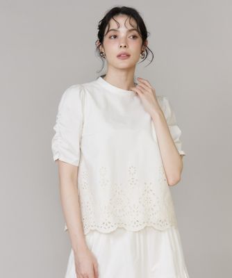 ＜Maglie le cassetto  (Women)＞《Ｍ　Ｍａｇｌｉｅ　ｌｅ　ｃａｓｓｅｔｔｏ》ラッシュガードレースブラウス（５１６２１８２２１７）