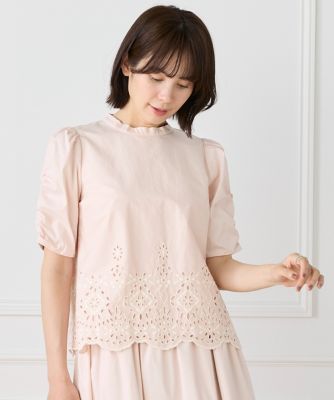 大きいサイズ》ラッシュガードレースブラウス 《M Maglie le 