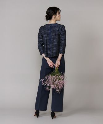 大きいサイズ》ラメドットジャカードブラウス（5162182804