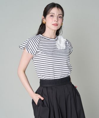 フラワーバルーンスリーブTシャツ（5162190007） | Maglie