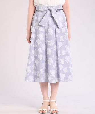 《Ｍａｇｌｉｅ　ｃｏｌｌｅｃｔｉｏｎ》フラワーカットジャガードフレアスカート（５１９２１５２２５４）