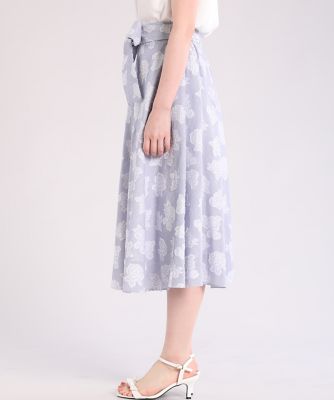 《Ｍａｇｌｉｅ　ｃｏｌｌｅｃｔｉｏｎ》フラワーカットジャガードフレアスカート（５１９２１５２２５４）