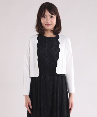 《Ｍａｇｌｉｅ　ｃｏｌｌｅｃｔｉｏｎ》スカラップボレロカーディガン（５１９２１７８２１７）