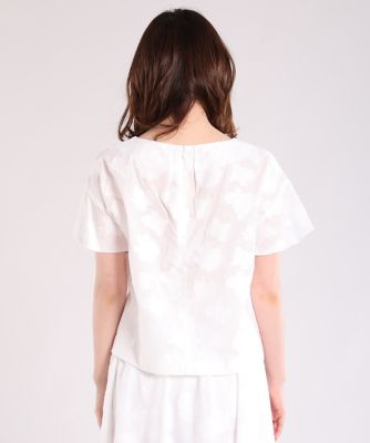 《Ｍａｇｌｉｅ　ｃｏｌｌｅｃｔｉｏｎ》フラワーカットジャガードブラウス（５１９２１８２２５４）