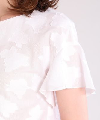 《Ｍａｇｌｉｅ　ｃｏｌｌｅｃｔｉｏｎ》フラワーカットジャガードブラウス（５１９２１８２２５４）