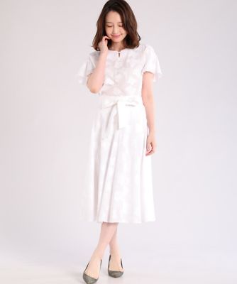 《Ｍａｇｌｉｅ　ｃｏｌｌｅｃｔｉｏｎ》フラワーカットジャガードブラウス（５１９２１８２２５４）