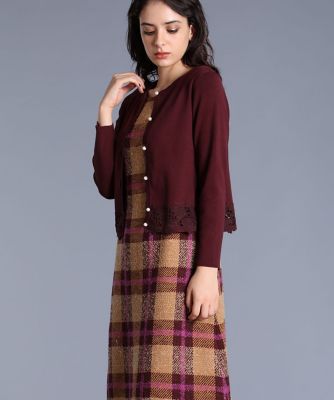 《Ｍａｇｌｉｅ　ｐａｒ　ｅｆ－ｄｅ》レースデザインカーディガン（５１９３１７８００５）