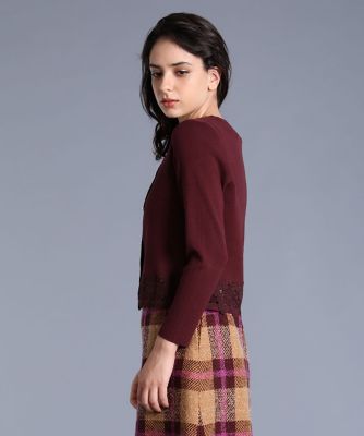 《Ｍａｇｌｉｅ　ｐａｒ　ｅｆ－ｄｅ》レースデザインカーディガン（５１９３１７８００５）