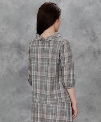 《Ｍａｇｌｉｅ　ｐａｒ　ｅｆ－ｄｅ》ロールネックチェックブラウス《ＰＯＬＫＡ》（５１９３１８２００２）