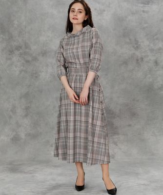 《Ｍａｇｌｉｅ　ｐａｒ　ｅｆ－ｄｅ》ロールネックチェックブラウス《ＰＯＬＫＡ》（５１９３１８２００２）