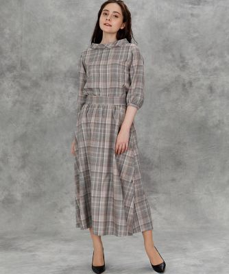 《Ｍａｇｌｉｅ　ｐａｒ　ｅｆ－ｄｅ》ロールネックチェックブラウス《ＰＯＬＫＡ》（５１９３１８２００２）