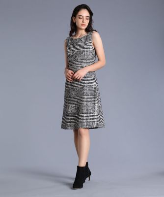 ＜Maglie le cassetto  (Women)＞《Ｍａｇｌｉｅ　ｐａｒ　ｅｆ－ｄｅ》ロービングチェックワンピース（５１９４１２１０１５）
