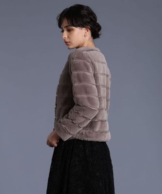 《Ｍａｇｌｉｅ　ｐａｒ　ｅｆ－ｄｅ》エコファーノーカラージャケット（５１９４１４４００２）
