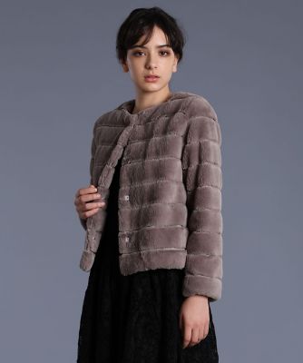 《Ｍａｇｌｉｅ　ｐａｒ　ｅｆ－ｄｅ》エコファーノーカラージャケット（５１９４１４４００２）