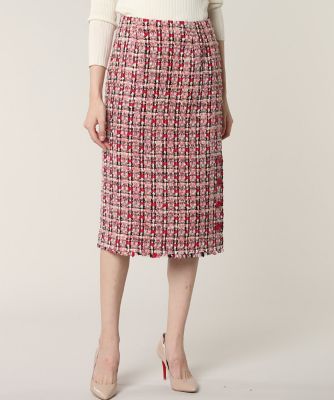 ＜Maglie le cassetto  (Women)＞《Ｍ　Ｍａｇｌｉｅ　ｌｅ　ｃａｓｓｅｔｔｏ》ファンシーツイードタイトスカート（５１９４１５２２１３）
