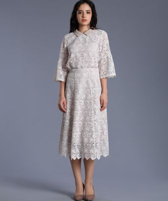 《Ｍａｇｌｉｅ　Ｗｈｉｔｅ》トルコレースフレアスカート（５１９４１５２３１７）