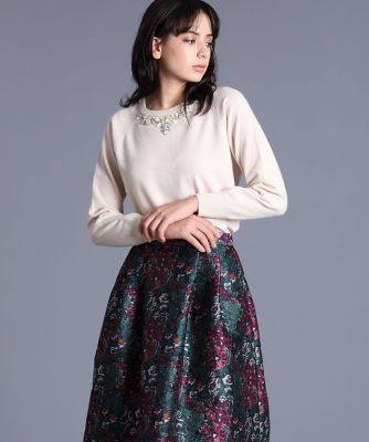 ＜Maglie le cassetto  (Women)＞《Ｍａｇｌｉｅ　ｐａｒ　ｅｆ－ｄｅ》ビジュープルオーバーニット（５１９４１７００１５）