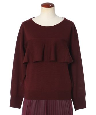 《Ｍａｇｌｉｅ　ｐａｒ　ｅｆ－ｄｅ》フリルデザインニット（５１９４１７００１８）