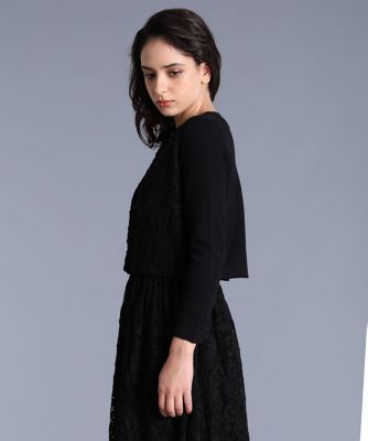 《Ｍａｇｌｉｅ　Ｗｈｉｔｅ》レースドッキングボレロカーディガン（５１９４１７８３０２）