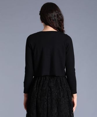 《Ｍａｇｌｉｅ　Ｗｈｉｔｅ》レースドッキングボレロカーディガン（５１９４１７８３０２）