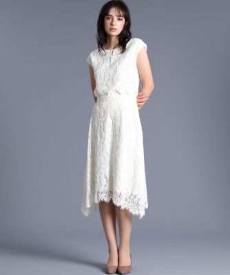 《Ｍａｇｌｉｅ　Ｗｈｉｔｅ》モールレースフレンチブラウス（５１９４１８２３０８）