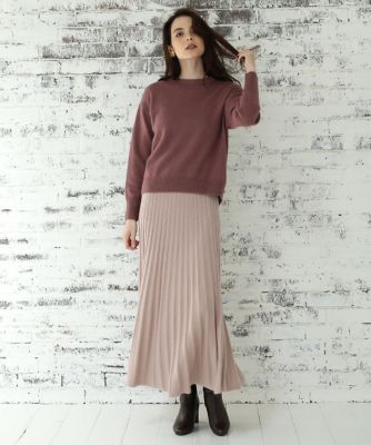 《大きいサイズ》ニットプリーツスカート《Ｍａｇｌｉｅ ｐａｒ ｅｆ－ｄｅ》（５５０４１７５００２）