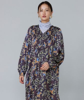 7-IDconcept.(Women)/セブンアイディコンセプト プリントワンピース(6953121018) 60ネービーブル ワンピース・ドレス【三越伊勢丹/公式】