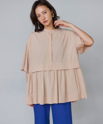 7-IDconcept.(Women)/セブンアイディコンセプト ティアードブラウス(6953182013) 42ベージュ トップス【三越伊勢丹/公式】