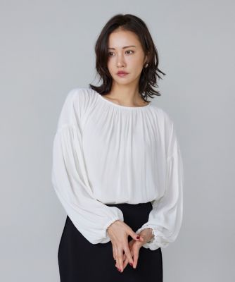 【新品タグ付き】23区 ライトダンガリー サマー スキッパーブラウス M 洗える】ライトダンガリー サマー スキッパーブラウス