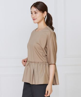 7-IDconcept.(Women)/セブンアイディコンセプト 異素材フリルカットプルオーバー(6953190002) 41ベージュ トップス【三越伊勢丹/公式】