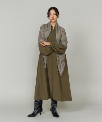 9月7日迄❤️リバティのビエラ生地を使用した既製品のワンピース リバティプリント シンプルギャザーワンピース（七分袖）＜L