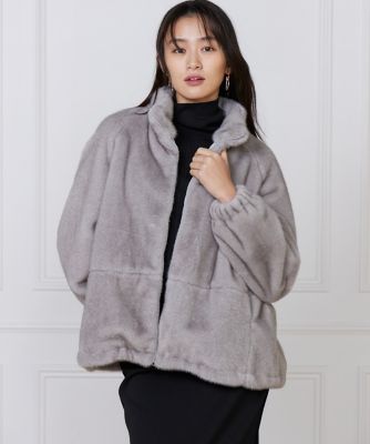 ＜7-IDconcept.(Women)＞フェイクファースタンドブルゾン（６９５４１４４０３１）