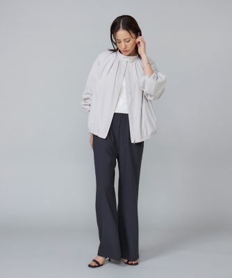 本日迄出品❕【gready brilliant 】エコレザーギャザーブルゾン Gready Brilliant｜Gready Brilliant/(W)2_レザーステンブルゾン