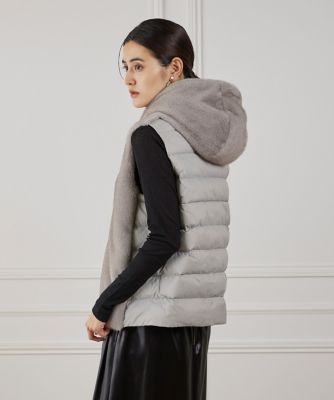 ＜7-IDconcept.(Women)＞《大きいサイズ》フェイクファー　フードジレ（６９５４１４４８３０）