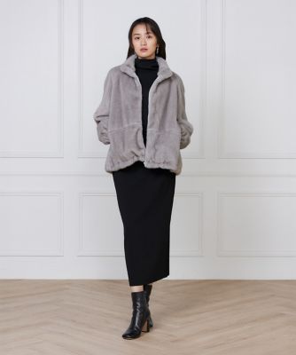 LIAN】フェイクファースタンドブルゾン フェイクファースタンド