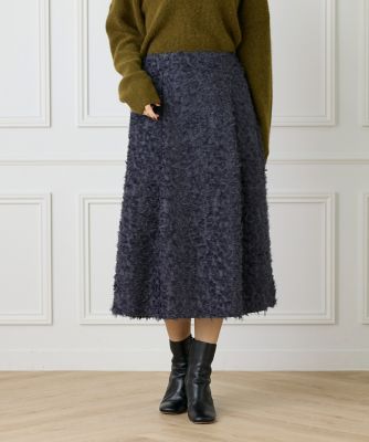 7-IDconcept.(Women)/セブンアイディコンセプト セミフレアスカート(6954152039) 13グレー ロングスカート【三越伊勢丹/公式】