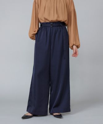 Ys ワイドパンツ 大きいサイズ》サテンワイドパンツ（6954161829） | 7