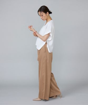 大きいサイズ》サテンワイドパンツ（6954161829） | 7