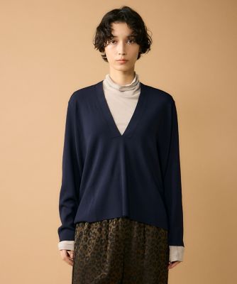 7-IDconcept.(Women)/セブンアイディコンセプト Vネックニットプルオーバー(6954170020) 60ネービーブル トップス【三越伊勢丹/公式】