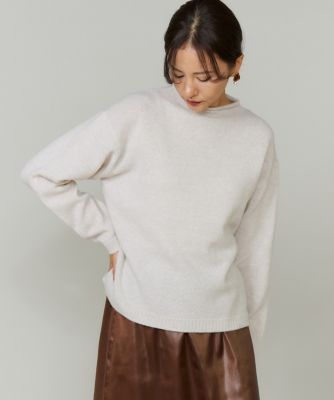 ＜7-IDconcept.(Women)＞《大きいサイズ》アルパカブレンドモックネックプルオーバー（６９５４１７０８０３）