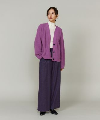 大きいサイズ》アルパカブレンドVネックカーディガン