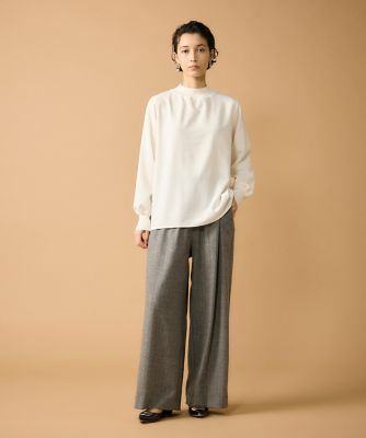 大きいサイズ》リブボトルネックプルオーバー（6954190808