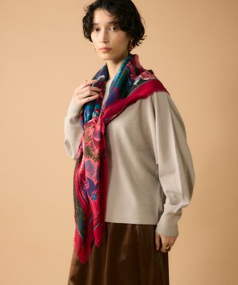 7-IDconcept.(Women)/セブンアイディコンセプト ウールライクストール(6954283001) 30アカ スカーフ・ショール【三越伊勢丹/公式】