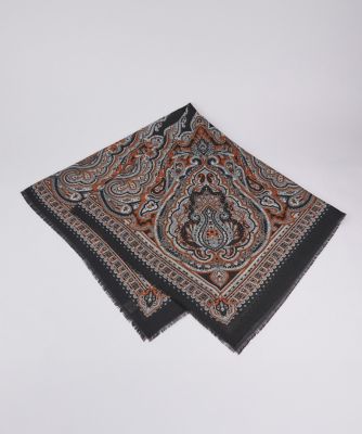 7-IDconcept.(Women)/セブンアイディコンセプト ウールライク 大判ストール(6954283004) 10クロ スカーフ・ショール【三越伊勢丹/公式】