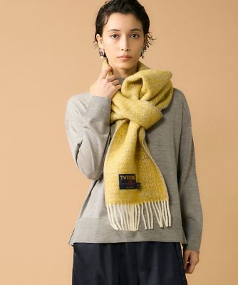 7-IDconcept.(Women)/セブンアイディコンセプト ミックスヤーン フリンジマフラー《TWEED MILL/ツイードミル》(6954283005) 70キイロ スカーフ・ショール【三越伊勢丹/公式】